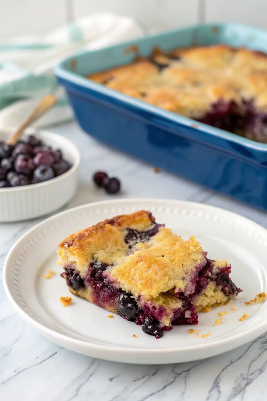 generous serving of Blueberry Dump Cake.