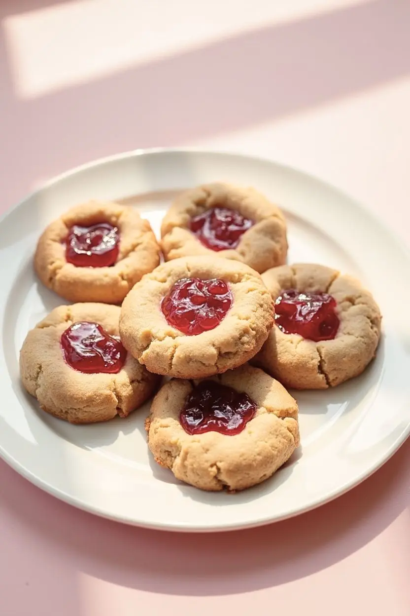 Chestnut Flour Thumbprint Cookies