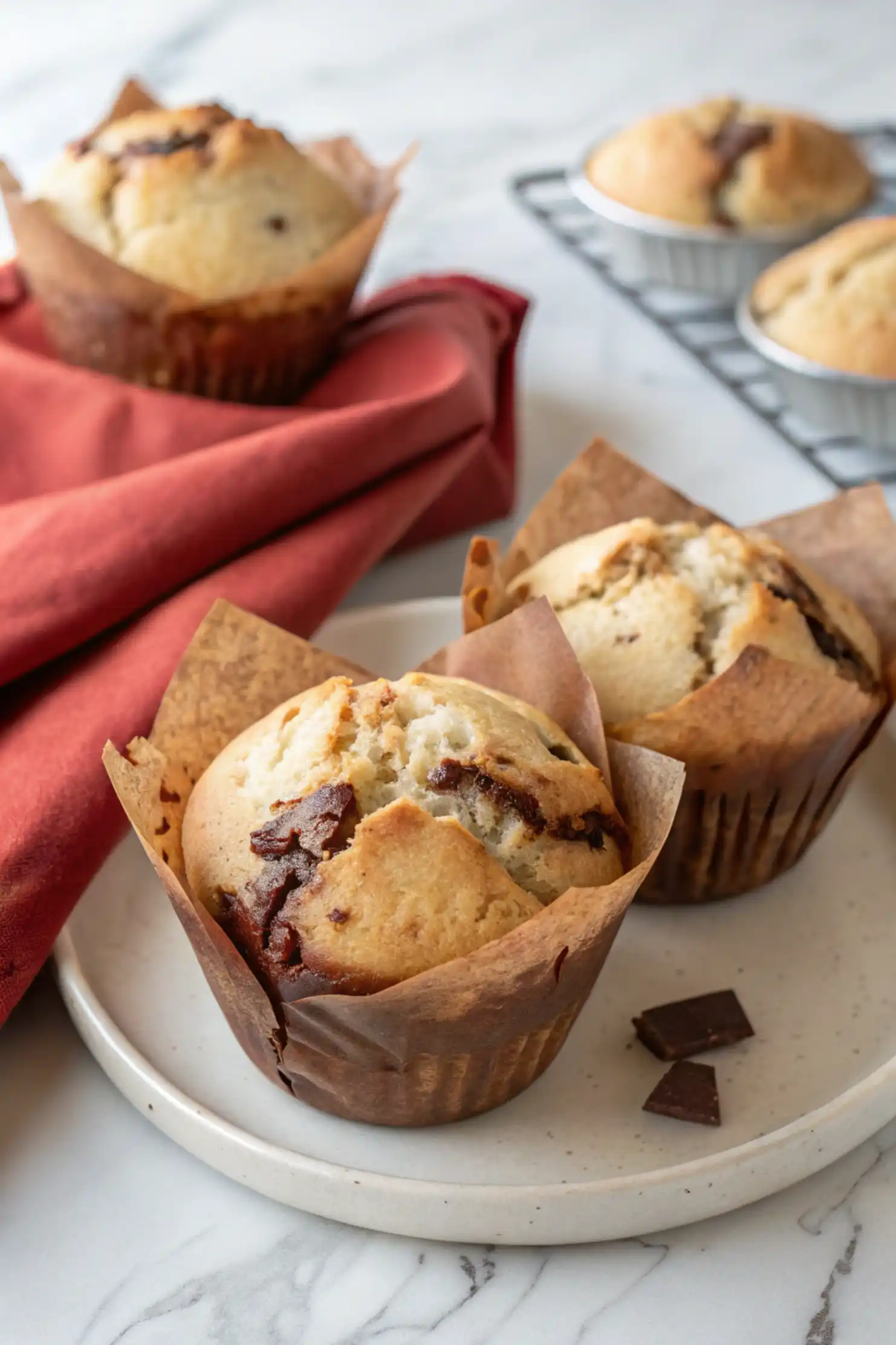 Peanut butter banana muffins.