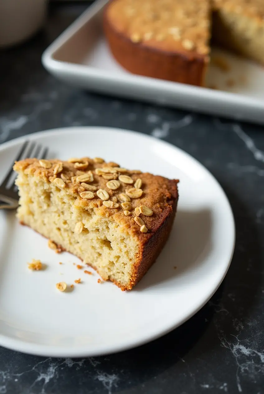 A slice of the recipe Vegan Oat Cake