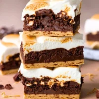Stack of S'mores Brownies
