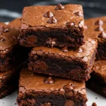 Sweet potato brownies on a white plate.