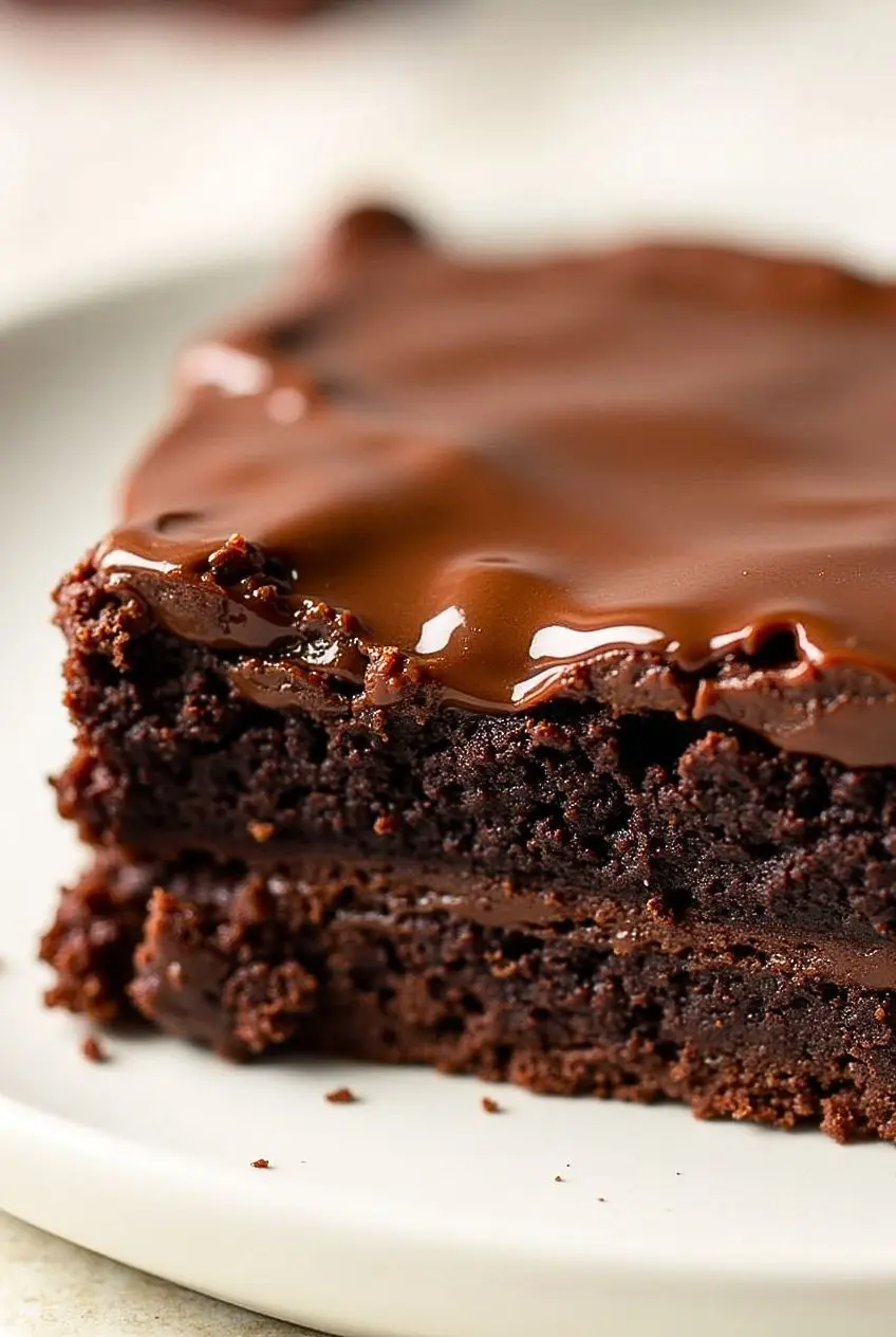 Double Decker chocolate fudge brownie.